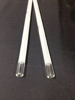 Glass Straws- Set of Two Frosted Drink/stir Straws Your Choice of Color (white)
