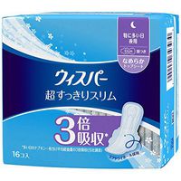 P&G Japan Whisper Sanitary Slim Napkins with Wings for Heavy nights - 16 pads