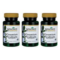 Swanson Chromium Picolinate 200 mcg 100 Capsules (3 Pack)