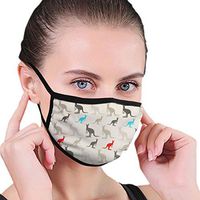 Dust Face Cover, Earloop Half Face Cover for Women Men, Hiking Travel with Adjustable Elastic Band - Australia Kangaroos, Windproof