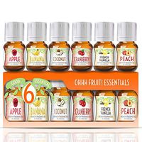 Fragrance Oils Set of 6 Scented Oils from Good Essential - Banana Oil, Cranberry Oil, Apple Oil, Coconut Oil, French Vanilla Oil, Peach Oil: Aromatherapy, Perfume, Soaps, Candles, Slime, Lotions!