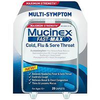 Mucinex Fast-Max Cold Flu Sore Throat - 20 Caplets (Pack of 3)