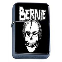 Bernie Sanders Punk Rock Flip Top Oil Lighter S11 Smoking Cigarette Smoker Includes Silver Case Presidential Candidate