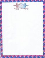 4th Of July Stationery Printer Paper 26 Sheets