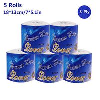 Soft Toilet Paper Family Mega Rolls, Bath Tissue Ultra Gentle Toilet Paper, 10 Regular Rolls for Workshop Restaurant Bathroom Kitchen Toilet Tissue Paper Degradable Roll Paper (lovely 5)
