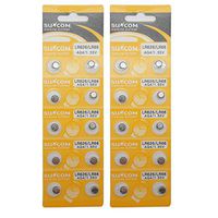 SUNCOM (20 pcs) AG4 Alkaline 1.5V Button Cell Battery Single Use LR626 LR66 SR626 V377 GP377 606 Watch Toys Remotes Cameras