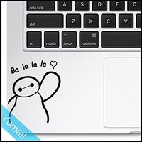 Circle Love Computer Decals Baymax Balalala Funny Trackpad Decal Sticker Creative Laptop Sticker For Macbook Air Pro Retina 11" 12" 13" 15" Touchpad Decal