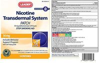 Leader Nicotine Transdermal System AP 14 mg., 14 ct. - (Compare to Nicoderm CQ)