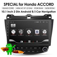 Binize Accord 9.1 10.1 Inch Car Stereo Radio Car GPS Navigator Bluetooth Head Unit Supports OBD2 DVR Backup Camera WiFi USB SD Full RCA Output for Honda Accord 7th 2003-2007 Dual Zone 2+16GB