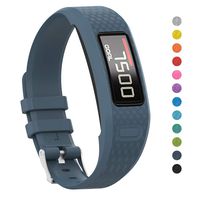 iBREK for Garmin Vivofit 1/2 Bands,Adjustable Watch Bands Replacement with Buckle for Women Men Small Large (No Tracker)-S/Slate