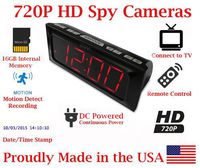 SecureGuard HD 720p Onn Clock Large Display Alarm Clock Radio Spy Camera Covert Pinhole Hidden Nanny Camera Spy Gadget