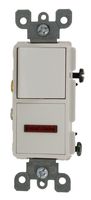 Leviton 5626-W 15 Amp, 120 Volt, Decora Single-Pole / Neon Pilot AC Combination Switch, Commercial Grade, Grounding, White