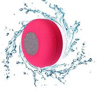 Shower Speaker Bluetooth Waterproof Water Resistant Hands-Free Portable Wireless, Built-in Microphone, Solid Suction Cup, Long Play Time (Rosepink)