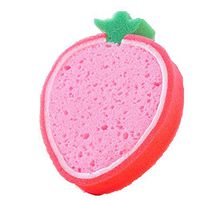 EUBUY Cute Strawberry Fruit Shape Eco-Friendly Cleaning Towels Kitchen Dish Bowl Scouring Sponge Cleaning Pad Sponge Scouring Pad(Strawberry)