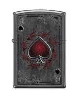 Zippo Custom Lighter Design Dark Red Ace of Spade Card Windproof Collectible - Cool Cigarette Lighter Case Made in USA Limited Edition & Rare