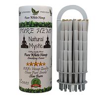 Natural Mystic King Size Pre Rolled Cones Rolling Papers 100 Pack White Organic Smoking Cones Raw Extract 100 Pack Preroll Cone with Filter Tips Even Burn Control Use Loader Funnel