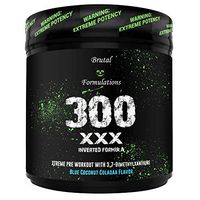 Brutal Formulations 300XXX Inverted Formula - Extremely Strong Pre-Workout - 30 Servings (Blue Coconut Coladaa)
