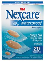 Nexcare Waterproof Clear Bandages, Stays On In Water, Ultra-thin and Comfortable, Covers and Protects, Assorted Sizes, 20 Count