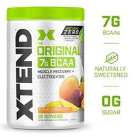 XTEND Natural Zero BCAA Powder Orange Passionfruit | Free of Artificial Sweeteners, Flavors, and Chemical Dyes | Post Workout Drink with Amino Acids | 7g BCAAs for Men & Women | 25 Servings