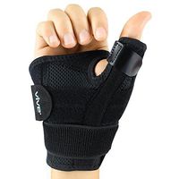 Vive Arthritis Thumb Splint - Thumb Spica Support Brace for Pain, Sprains, Strains, Arthritis, Carpal Tunnel & Trigger Thumb Immobilizer - Wrist Strap - Left or Right Hand (Black)