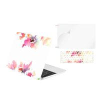 TOP CASE MacBook Pro 13 inch Case 2019 2018 2017 2016 Release A1708 NO Touch Bar, 3 in 1 Variety Bundle Floral Pattern Rubberized Hard Case, Keyboard Cover, Screen Protector - Violet Reflection
