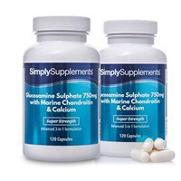 Glucosamine, Chondroitin & Calcium Capsules | 120 + 120 = 240 Total | High Strength Formulation | Easy to Swallow