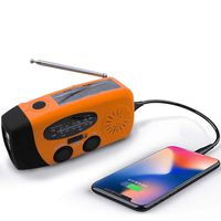 Emergency Solar Weather Radio Hurricane Supplies Earthquake Kit Hand Crank Self Powered AM/FM/WB NOAA Survival Radios with Best Reception LED Flashlight 1000mAh Power Bank for Household and Outdoor
