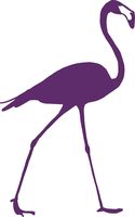 hBARSCI Flamingo Vinyl Decal - 5 Inches - for Cars, Trucks, Windows, Laptops, Tablets, Outdoor-Grade 2.5mil Thick Vinyl - Violet