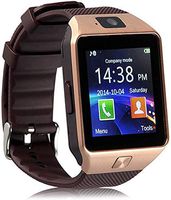 YIIXIIYN Smart Watch DZ09 Touchscreen Bluetooth Smartwatch Phone Sports Fitness Tracker with SIM SD Card Slot Camera Pedometer Compatible iPhone iOS Samsung LG Android for Women Men Kids (Brown)