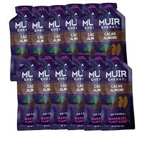MUIR Energy Cacao Almond, Slow Burning Real Food Nutrition. (12, 1oz Packs)