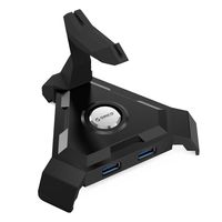 ORICO Gaming Mouse Bungee Active Cord Management with 4 Port USB3.0 Hub and 5V2.4A Fast Charging Port for Windows XP/Vista / 7/8 / Linux PC Laptop - Black (LH4CS)