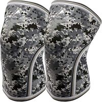Knee Sleeves (1 Pair), 7mm Thick Compression Knee Braces Offer Strong Support for Weightlifting | Cross Training | Powerlifting | Bodybuilding | Squats | Gym and Other Sports (Camo Grey, X-Large)