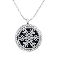 Paw Paw House Aromatherapy Essential Oil Diffuser Necklace Floating Charm Locket Pendant Stainless Steel (5103-2)