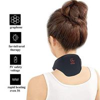 G PLUS Graphene Far Infrared Heating Pad Portable Neck Belt Heat Therapy Relief Neck Pain and Eliminate Fatigue - Black