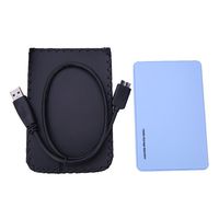 Awakingdemi Hard Disk Enclosure Case,2.5 Inch USB 3.0 Hard Drive Enclosure External Hard Drive Case with USB 3.0 Cable (Blue)