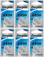 Energizer CR2450 Lithium Battery, 3v ECR2450, Qty 6