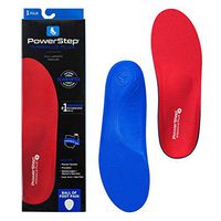 Shoe Inserts by Powerstep, Pinnacle Plus Insoles for Men and Women, Arch Support Orthotic Shoe Insert for Plantar Fasciitis, Red/Blue, Men's 10-10.5, Women's 12