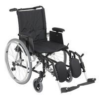Drive Medical Cougar Ultra Lightweight Rehab Wheelchair with Various Arms Styles and Front Rigging Options, Black, 18 Inch
