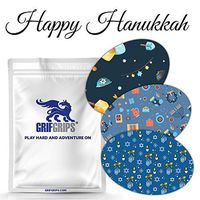 GrifGrips - Adhesive Patches for G6-25 Pack in Power-X Formula (Hanukkah (Oval Shape))