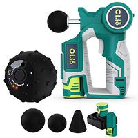 CLIo Massage Gun for Athletes Muscle Deep Tissue Relaxation - 6 Speed 2 Batteries 3 Tips + Vibrating Massaging Ball + Case - Handheld Electric Professional Percussion Massager High Impact Sore Body