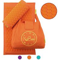 TimeBeeWell Eco-Friendly Acupressure Mat and Pillow Set - Back and Neck Pain Relief -Relieves Stress, Back, Neck, and Sciatic Pain Muscle Relaxant - Comes in a Carry Bag for Storage and Travel