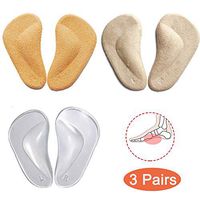 3Pairs Arch Support Inserts, for Flat Feet, Plantar Fasciitis, Arch Support Insoles for Relieve Pressure and Feet Pain