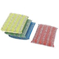 uxcell Sponge Kitchen Bowl Dish Pot Wash Scrub Cleaning Pads 4pcs Multicolor