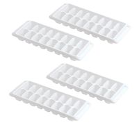 Kitch Easy Release White Ice Cube Tray, 16 Cube Trays (Pack of 4)