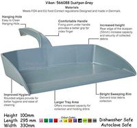 Vikan 56605 Dust Pan, Polypropylene, 13-25/64", White