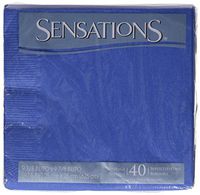 Sensations Beverage Napkin True Blue, 40 ct