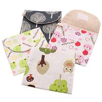 Pomeat Napkins Bag, Menstrual Cup Pouch, Nursing Pad Holder, Washable Organizer Storage, 4 Pcs