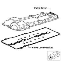 ECCPP BMW Engine Valve Cover Gasket Set Grommets for E60 E85 X3 Z4 X5 330i 330xi 330Ci 325xi 325Ci E46 E39 E83 E53 325i 525i BMW Valve Cover Gasket Kit 02-06