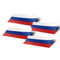 Russia 4 Pack of 4 Inch Wide Country Flag Stickers Decal for Window Laptop Computer Vinyl Car Bumper Scrapbook Russian 4
