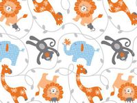 Lion Monkey"Sweet Safari" Jungle Baby Tissue Paper Gift Wrapping 15"x20" Sheets (5 ct)
